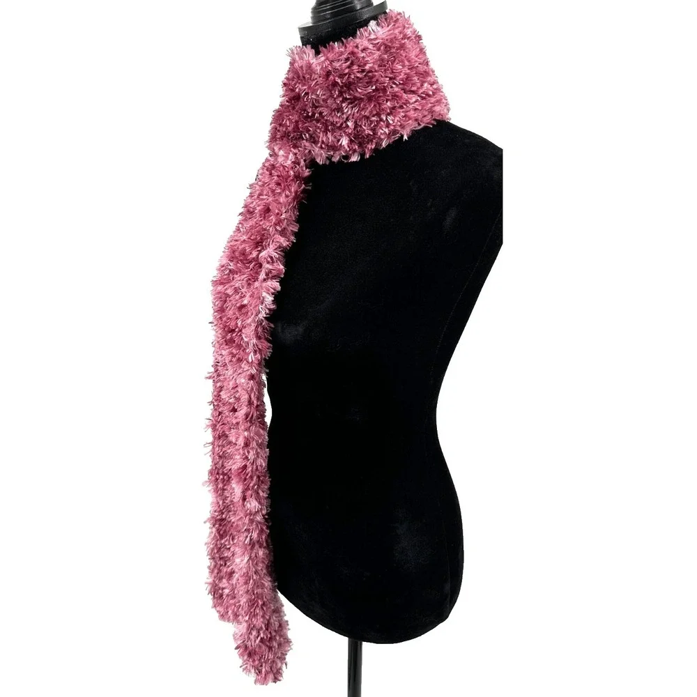 Cejon Women's Rectangular Textured Fuzzy Winter‎ Fashion Scarf One Size Purple